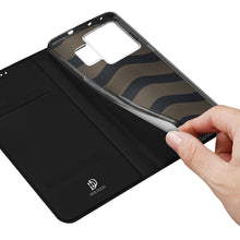 Заредете изображение във визуализатора на галерията – Dux Ducis Skin Pro Case For Realme GT Neo 5 / Realme GT3 Flip Cover Card Wallet Stand Black
