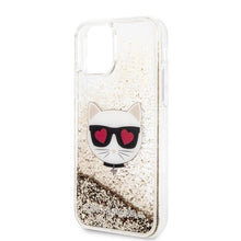 Заредете изображение във визуализатора на галерията – Karl Lagerfeld KLHCN58LCGLGO iPhone 11 Pro hardcase złoty/gold Glitter Choupette
