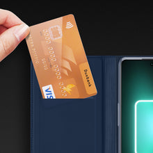 Заредете изображение във визуализатора на галерията – Dux Ducis Skin Pro Case For Realme GT Neo 5 / Realme GT3 Flip Cover Card Wallet Stand Black
