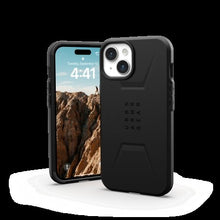 Заредете изображение във визуализатора на галерията – UAG Civilian Magsafe - protective case for iPhone 15 (black)

