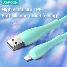 Заредете изображение във визуализатора на галерията – USB - Lightning Joyroom S-2030M8 3A 2m cable - green
