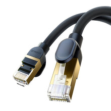 Заредете изображение във визуализатора на галерията – Baseus fast network cable RJ-45 cat.8 40Gbps 1m round - black

