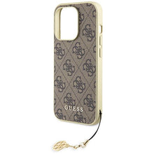 Заредете изображение във визуализатора на галерията – Guess GUHCP15LGF4GBR iPhone 15 Pro 6.1" brown/brown hardcase 4G Charms Collection
