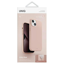 Заредете изображение във визуализатора на галерията – Uniq case Lino Hue iPhone 14 6.1" Magclick Charging pink/blush pink
