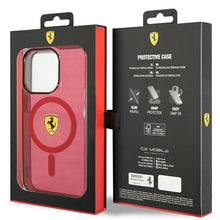 Заредете изображение във визуализатора на галерията – Ferrari FEHMP14LUKR iPhone 14 Pro 6.1" red/red hardcase Translucent Magsafe
