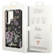 Заредете изображение във визуализатора на галерията – Guess GUHCS23LHCFWSK S23 Ultra S918 black/black hardcase Flower Collection
