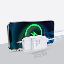 Заредете изображение във визуализатора на галерията – Joyroom Fast USB Type C Wall Charger 25W 3A EU Plug White (L-P251) - TopMag
