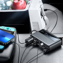 Заредете изображение във визуализатора на галерията – Joyroom 9in1 laptop car charger 154W - 5x USB / 1x USB Type C / 3x cigarette lighter socket Power Delivery / Quick Charge / PPS / AFC / FCP black (JR-CL06) - TopMag
