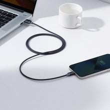 Заредете изображение във визуализатора на галерията – Baseus crystal shine series fast charging data cable USB Type A to Lightning 2.4A 1.2m black (CAJY000001) - TopMag
