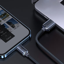 Заредете изображение във визуализатора на галерията – Baseus crystal shine series fast charging data cable USB Type A to Lightning 2.4A 1.2m black (CAJY000001) - TopMag
