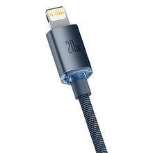 Заредете изображение във визуализатора на галерията – Baseus crystal shine series fast charging data cable USB Type C to Lightning 20W 1.2m black (CAJY000201) - TopMag
