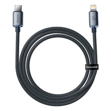 Заредете изображение във визуализатора на галерията – Baseus crystal shine series fast charging data cable USB Type C to Lightning 20W 1.2m black (CAJY000201) - TopMag
