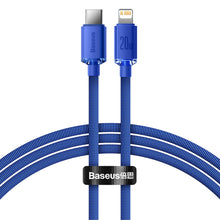 Заредете изображение във визуализатора на галерията – Baseus crystal shine series fast charging data cable USB Type C to Lightning 20W 1.2m blue (CAJY000203) - TopMag

