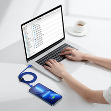 Заредете изображение във визуализатора на галерията – Baseus crystal shine series fast charging data cable USB Type C to Lightning 20W 1.2m blue (CAJY000203) - TopMag
