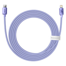 Заредете изображение във визуализатора на галерията – Baseus crystal shine series fast charging data cable USB Type C to Lightning 20W 2m purple (CAJY000305) - TopMag
