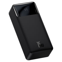 Заредете изображение във визуализатора на галерията – Baseus Bipow powerbank with display 30000mAh 15W black (Overseas Edition) + cable USB-A - Micro USB 0.25m black (PPBD050201)
