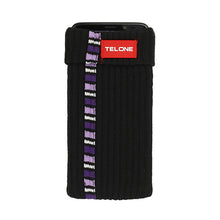 Заредете изображение във визуализатора на галерията – TelOne mobile phone sock with neck strap, black with stripe
