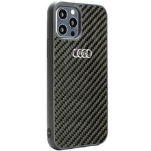 Заредете изображение във визуализатора на галерията – Audi Carbon Fiber iPhone 12/12 Pro 6.1" black/black hardcase AU-TPUPCIP12P-R8/D2-BK
