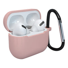 Заредете изображение във визуализатора на галерията – Apple AirPods 3 soft silicone earphones case + clip hook pink (case D) - TopMag
