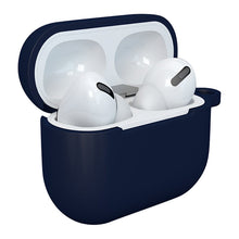 Заредете изображение във визуализатора на галерията – Apple AirPods 3 soft silicone earphones case + clip hook dark blue (case D) - TopMag
