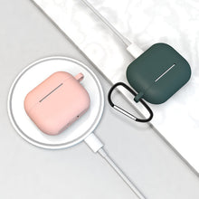 Заредете изображение във визуализатора на галерията – Apple AirPods 3 soft silicone earphones case + clip hook red (case D) - TopMag
