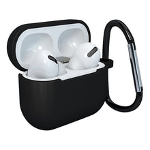 Заредете изображение във визуализатора на галерията – Apple AirPods 3 soft silicone earphones case + clip hook black (case D) - TopMag
