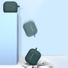 Заредете изображение във визуализатора на галерията – Apple AirPods 3 soft silicone earphones case + clip hook black (case D) - TopMag
