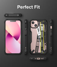 Заредете изображение във визуализатора на галерията – Ringke Fusion X Design durable PC Case with TPU Bumper for iPhone 13 mini black (Ticket band) (FXD540E43) - TopMag
