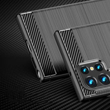 Заредете изображение във визуализатора на галерията – Carbon Case Flexible TPU cover for Samsung Galaxy S22 Ultra black - TopMag
