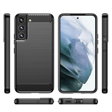 Заредете изображение във визуализатора на галерията – Carbon Case Flexible TPU Cover for Samsung Galaxy S22 + (S22 Plus) black - TopMag
