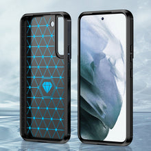 Заредете изображение във визуализатора на галерията – Carbon Case Flexible TPU Cover for Samsung Galaxy S22 black - TopMag
