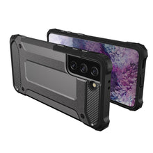 Заредете изображение във визуализатора на галерията – Hybrid Armor Case Tough Rugged Cover for Samsung Galaxy S22 Ultra black - TopMag

