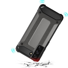 Заредете изображение във визуализатора на галерията – Hybrid Armor Case Tough Rugged Cover for Samsung Galaxy S22 black - TopMag
