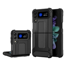 Заредете изображение във визуализатора на галерията – Hybrid Armor Case Tough Rugged Cover for Samsung Galaxy Z Flip 3 black - TopMag
