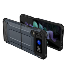 Заредете изображение във визуализатора на галерията – Hybrid Armor Case Tough Rugged Cover for Samsung Galaxy Z Flip 3 black - TopMag
