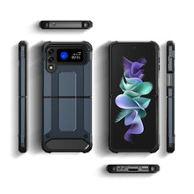 Заредете изображение във визуализатора на галерията – Hybrid Armor Case Tough Rugged Cover for Samsung Galaxy Z Flip 3 black - TopMag
