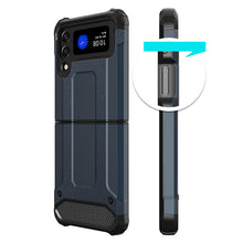 Заредете изображение във визуализатора на галерията – Hybrid Armor Case Tough Rugged Cover for Samsung Galaxy Z Flip 3 black - TopMag
