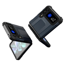 Заредете изображение във визуализатора на галерията – Hybrid Armor Case Tough Rugged Cover for Samsung Galaxy Z Flip 3 black - TopMag
