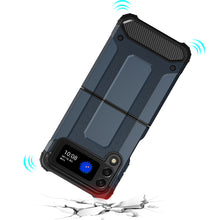 Заредете изображение във визуализатора на галерията – Hybrid Armor Case Tough Rugged Cover for Samsung Galaxy Z Flip 3 black - TopMag
