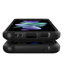Заредете изображение във визуализатора на галерията – Hybrid Armor Case Tough Rugged Cover for Samsung Galaxy Z Flip 3 black - TopMag
