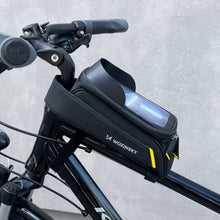 Заредете изображение във визуализатора на галерията – Wozinsky frame bike bag with phone case 1l black (WBB25BK) - TopMag
