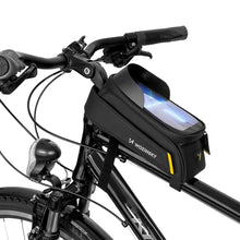 Заредете изображение във визуализатора на галерията – Wozinsky frame bike bag with phone case 1l black (WBB25BK) - TopMag
