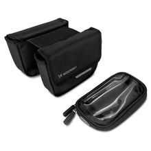 Заредете изображение във визуализатора на галерията – Wozinsky frame bike bag bicycle pannier waterproof phone case 1.5l black (WBB26BK) - TopMag
