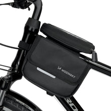 Заредете изображение във визуализатора на галерията – Wozinsky frame bike bag bicycle pannier waterproof phone case 1.5l black (WBB26BK) - TopMag
