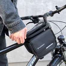 Заредете изображение във визуализатора на галерията – Wozinsky frame bike bag bicycle pannier waterproof phone case 1.5l black (WBB26BK) - TopMag
