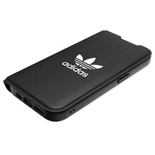 Заредете изображение във визуализатора на галерията – Adidas OR Booklet Case BASIC iPhone 14 Pro 6.1" black/black white 50182
