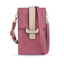 Заредете изображение във визуализатора на галерията – Fancy Bag Case Handmade Pouch High Quality Bag Smartphone Purse with Shoulder Strap Wallet Dark Pink (Model 1) - TopMag
