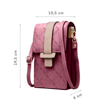 Заредете изображение във визуализатора на галерията – Fancy Bag Case Handmade Pouch High Quality Bag Smartphone Purse with Shoulder Strap Wallet Dark Pink (Model 1) - TopMag
