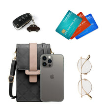 Заредете изображение във визуализатора на галерията – Fancy Bag Case Handmade Pouch High Quality Bag Smartphone Purse with Shoulder Strap Wallet Black (Model 1) - TopMag
