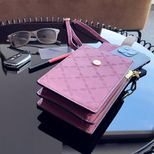 Заредете изображение във визуализатора на галерията – Fancy Bag Case Handmade Pouch High Quality Bag Smartphone Purse with Shoulder Strap Wallet Pink (Model 1) - TopMag
